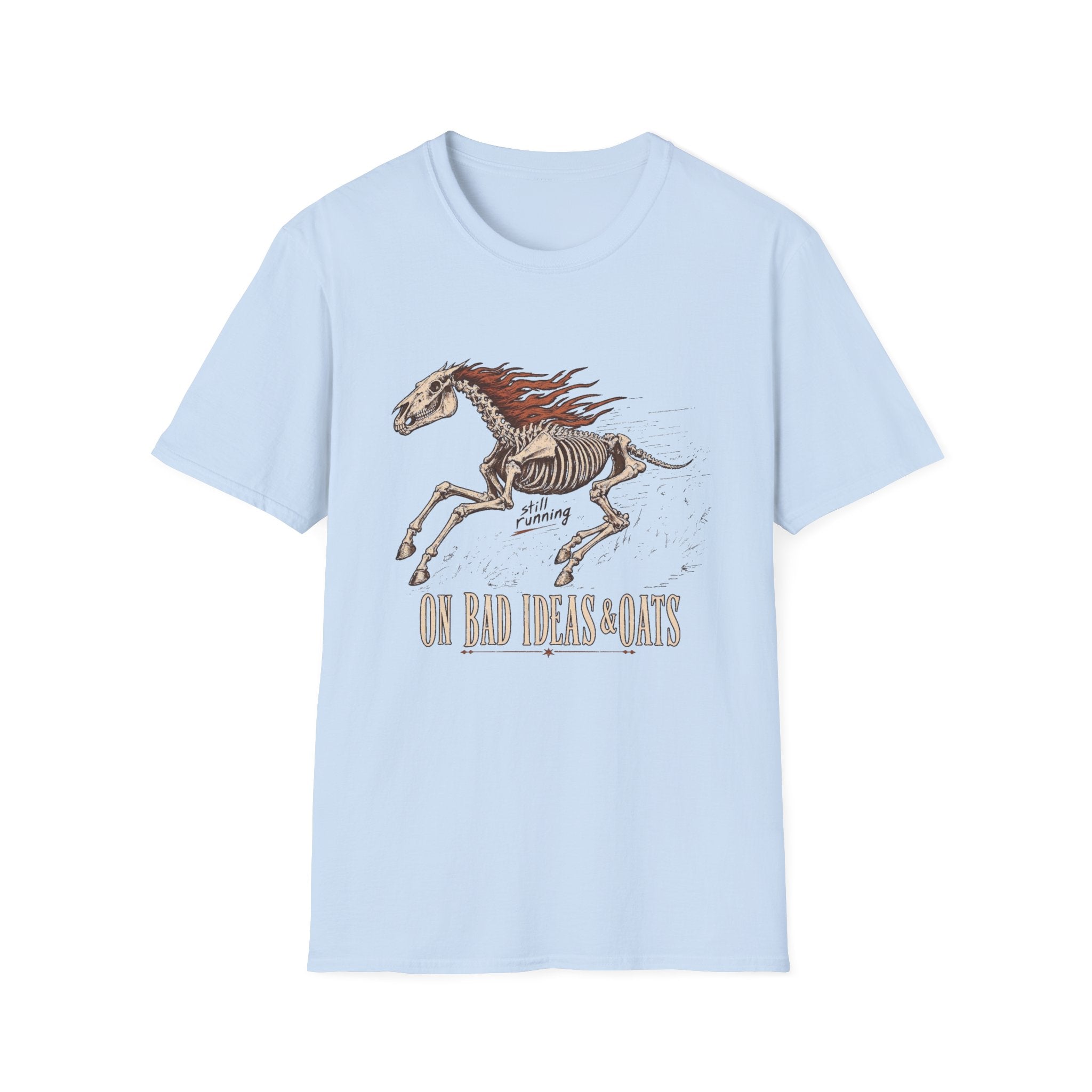 Still Running Skeleton Horse T-Shirt — Vintage Gothic Moto Tee