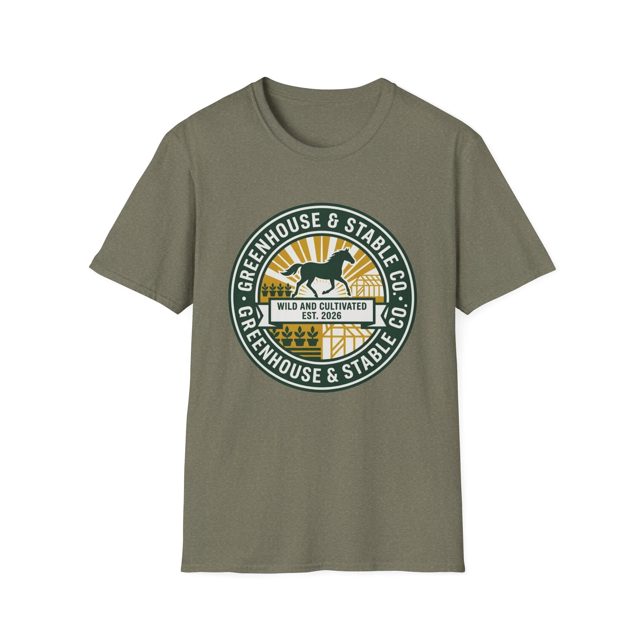 Greenhouse & Stable Co. T-Shirt — 'Wild and Cultivated' Horse Tee