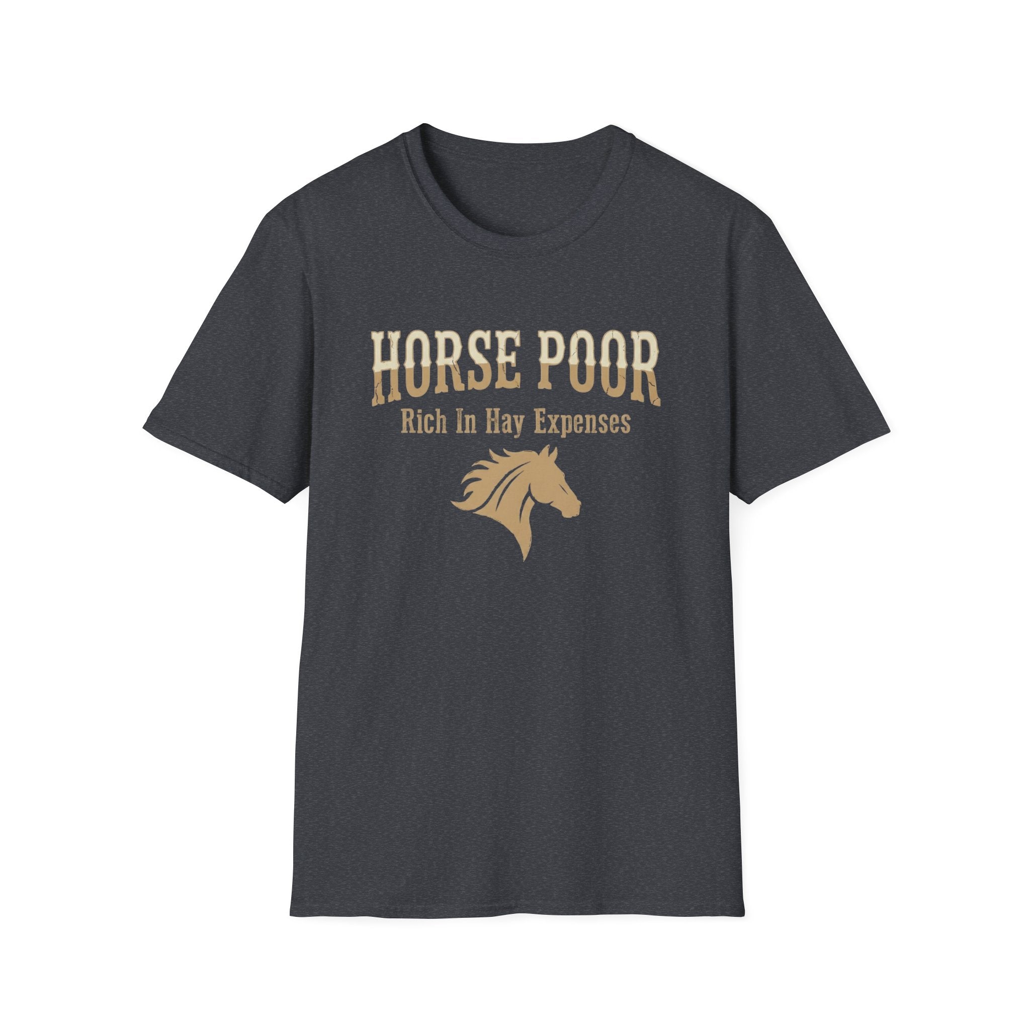 Horse Poor-Rich In Hay Expenses Funny Equestrian T-Shirt