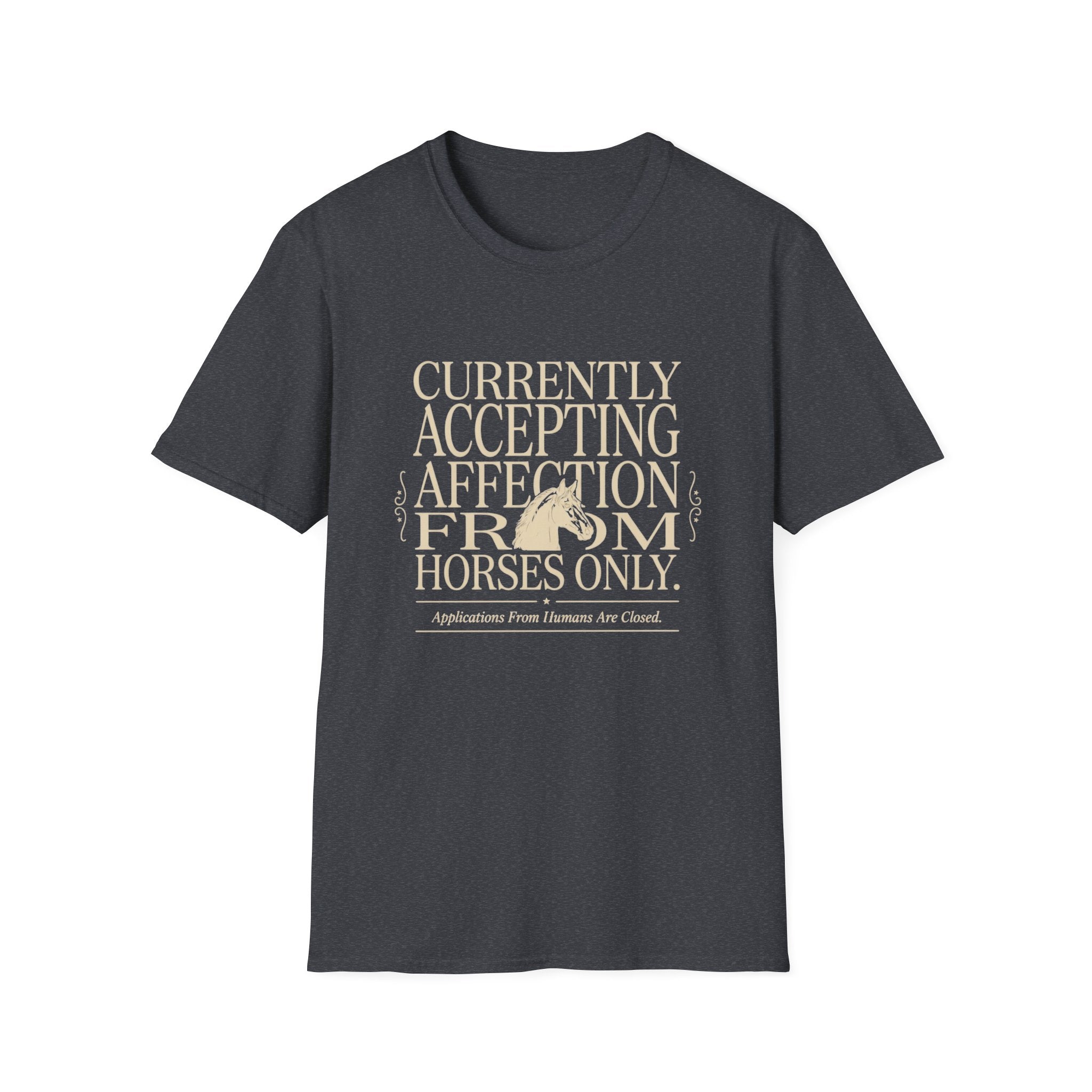 T-Shirt — "Currently Accepting Affection From Horses Only" Vintage Equestrian Tee