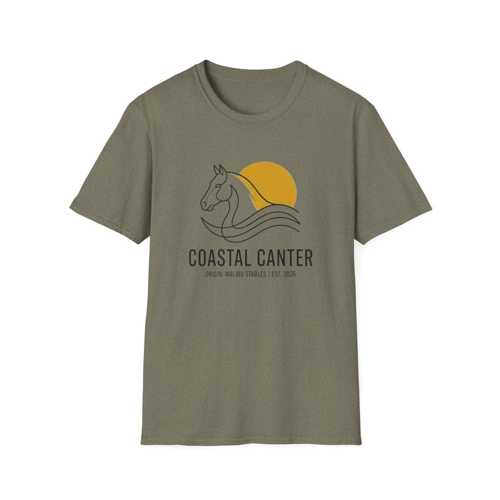 Coastal Canter Horse Tee — Sunset Equestrian Beach Shirt