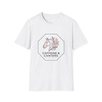 Caffeine & Canters Horse T-Shirt — Floral Equestrian Graphic Tee