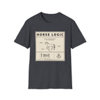 Horse Logic T-Shirt — Vintage Equestrian Diagram Tee (“Make Bad Decisions. Act Surprised.”)
