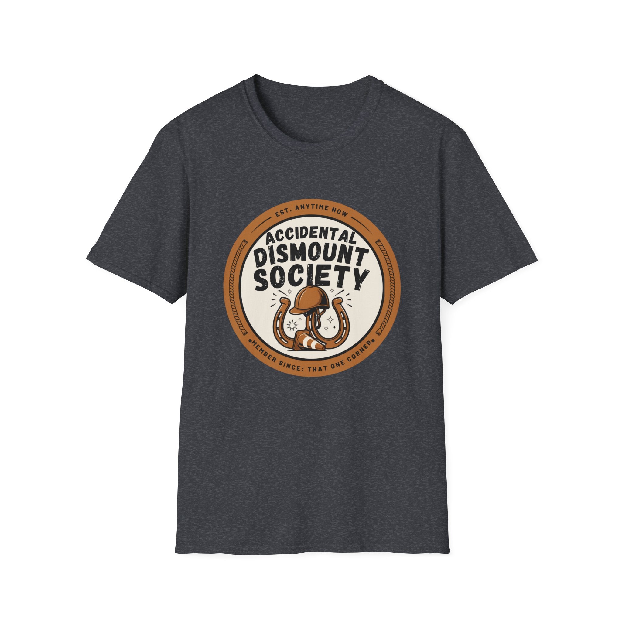 Accidental Dismount Society T-Shirt — Funny Equestrian Horse Rider Tee