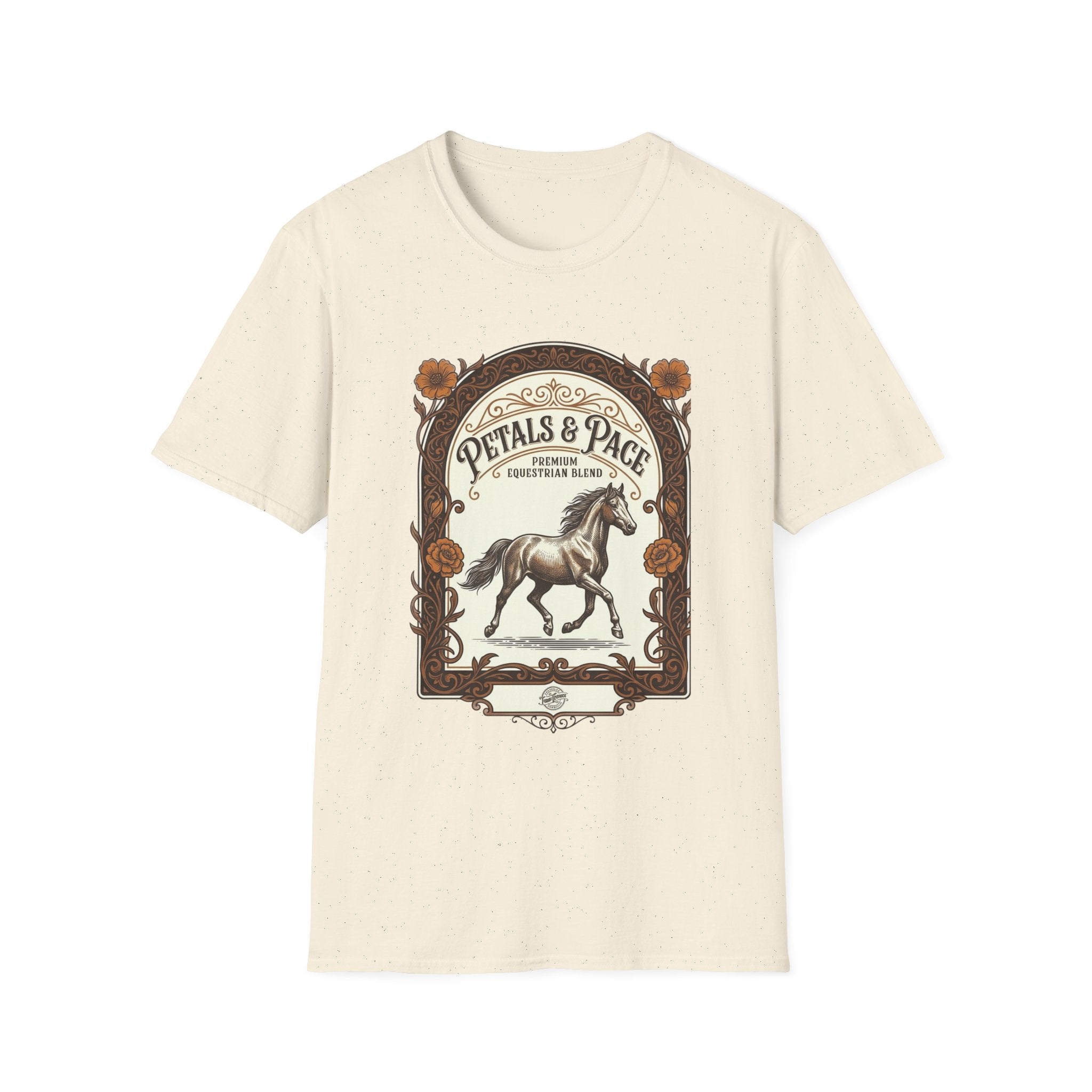 Petals & Pace Horse T‑Shirt — Vintage Equestrian Floral Graphic Tee