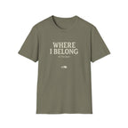 Where I Belong T-Shirt — 'Where I Belong At The Barn' Farm Country Tee