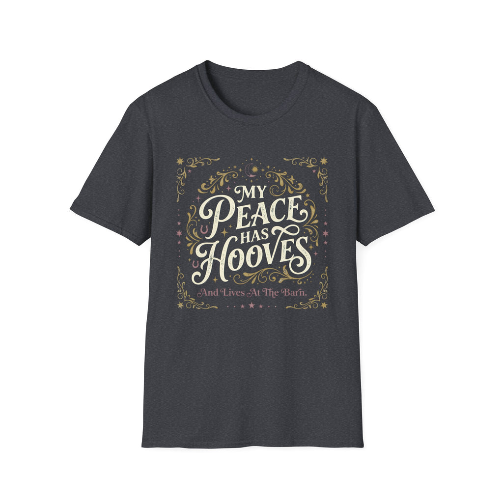 Horse Lover T‑Shirt — "My Peace Has Hooves" Graphic Tee
