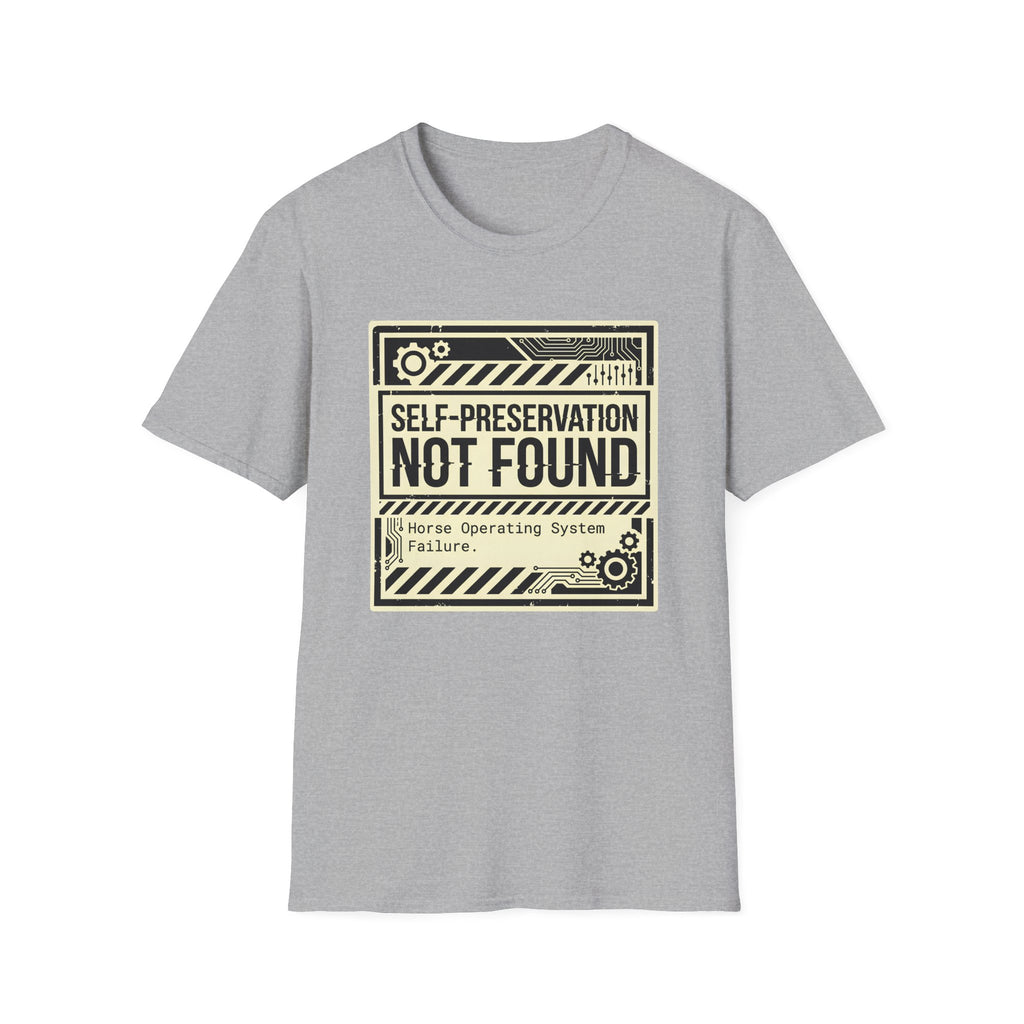 T‑Shirt — "Self‑Preservation Not Found" Retro Tech Graphic Tee