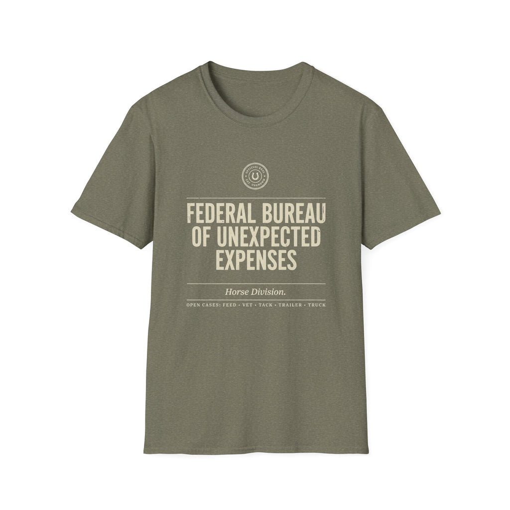 Federal Bureau of Unexpected Expenses T-Shirt — Funny Budget Relief Graphic Tee