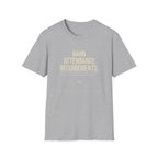 T-Shirt — Barn Attendance Requirements Graphic Tee (Equestrian Farm Life)