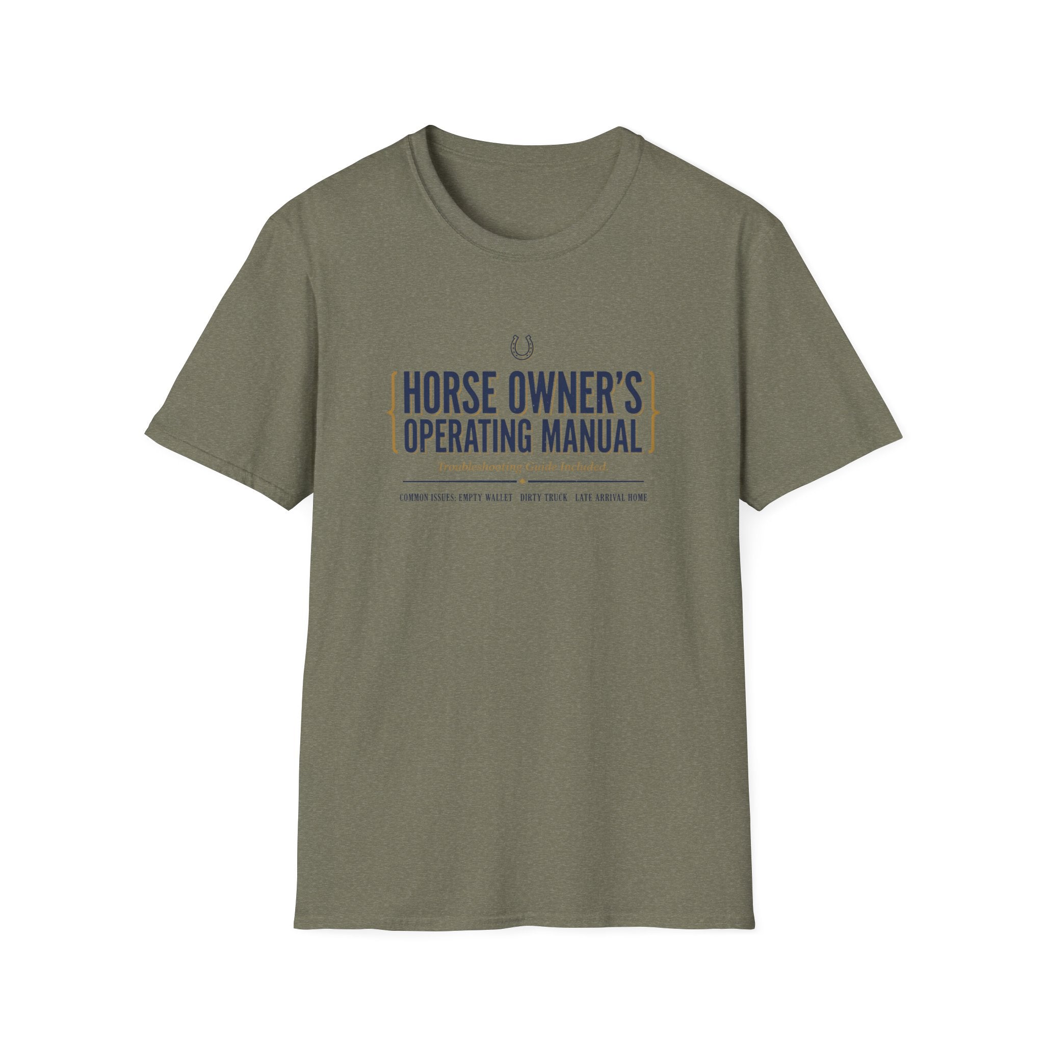 Horse Owner's Operating Manual T-Shirt — Funny Equestrian Guide Tee