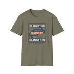 Blanket On / Blanket Off T‑Shirt — Funny Cozy Weather Toggle Tee