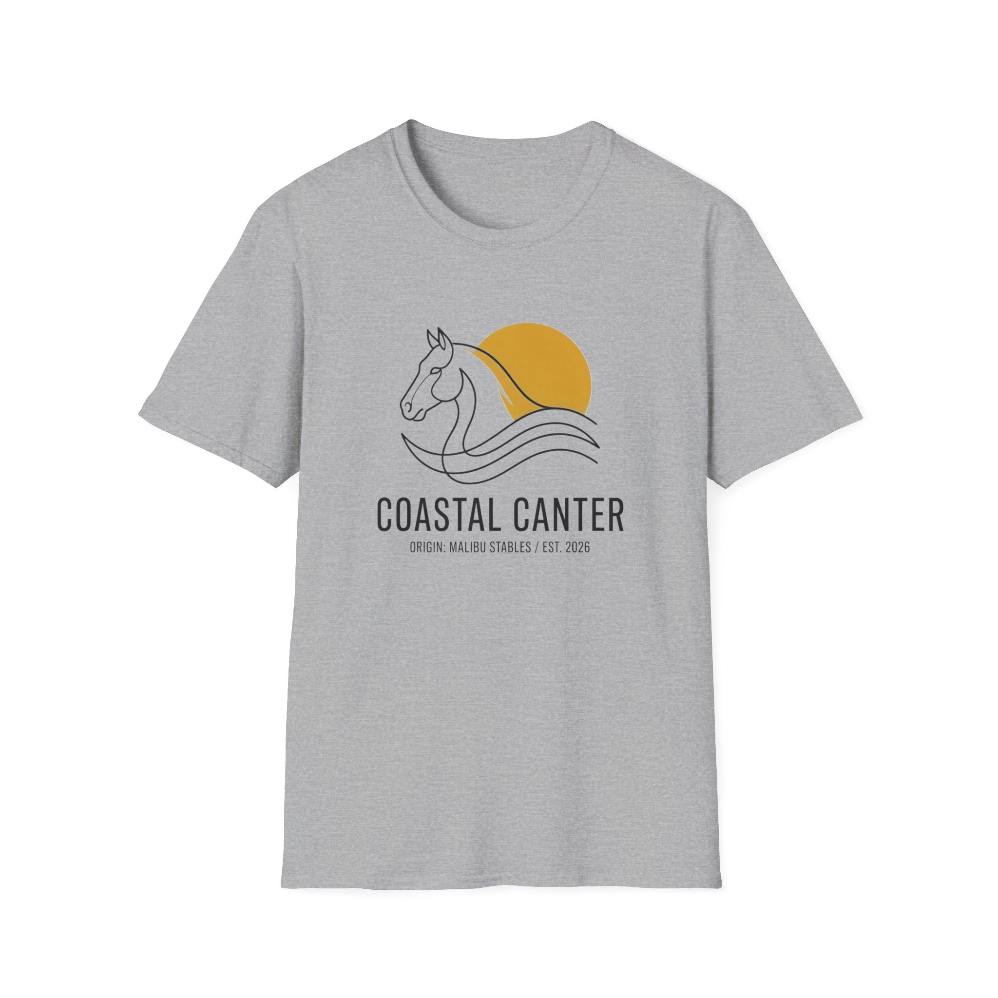 Coastal Canter Horse Tee — Sunset Equestrian Beach Shirt