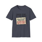 T-Shirt — 'Quick Stop at the Barn' Funny Farm Employee Time Card Tee