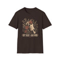 Cow Skull Floral T-Shirt — 'Soft Heart, Hard Work' Rustic Boho Tee
