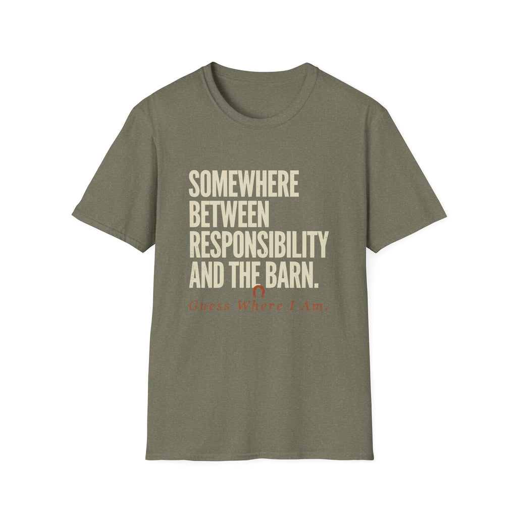 T-Shirt — "Somewhere Between Responsibility" Casual Graphic Tee