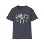 Saddle & Spite Equestrian T-Shirt — Vintage Horseshoe Graphic