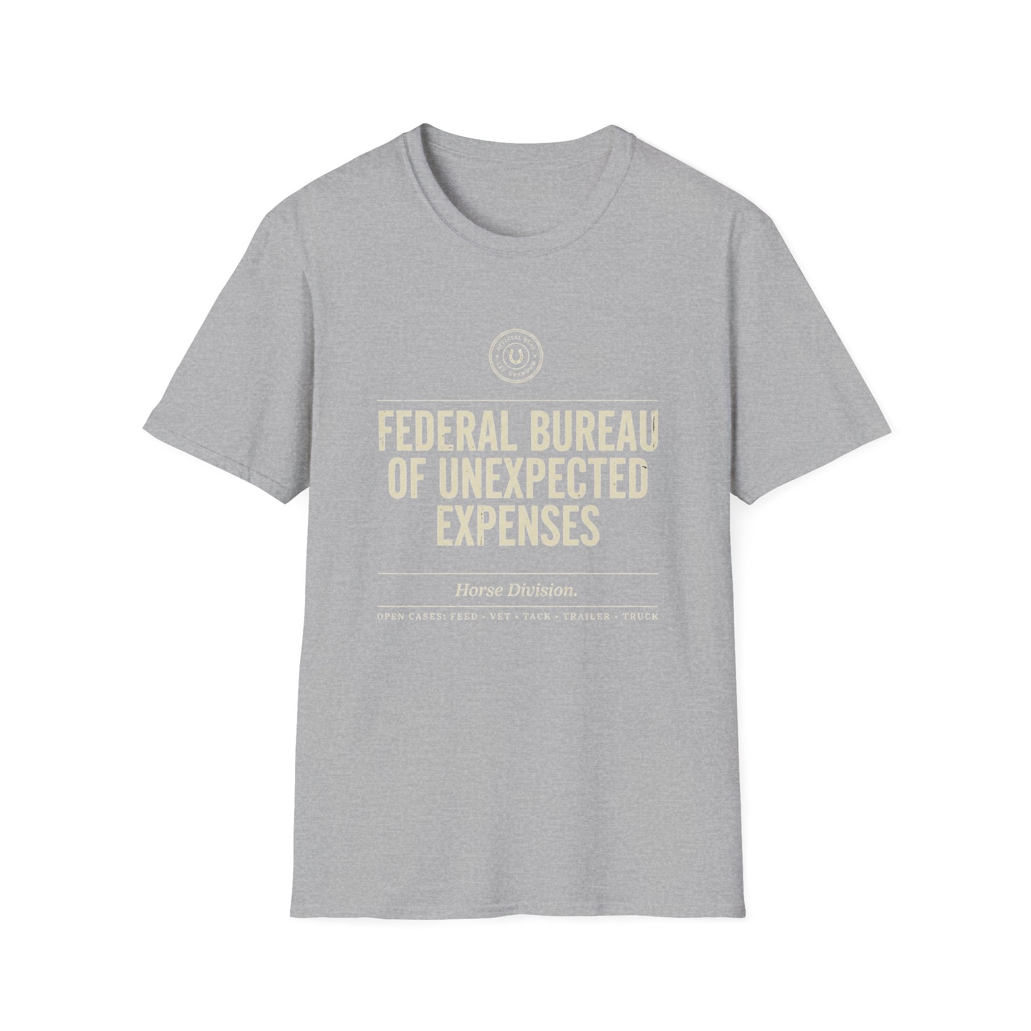 Federal Bureau of Unexpected Expenses T-Shirt — Funny Budget Relief Graphic Tee