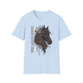 Horse Head Floral T-Shirt — "Built Around Horses" Rustic Equestrian Tee