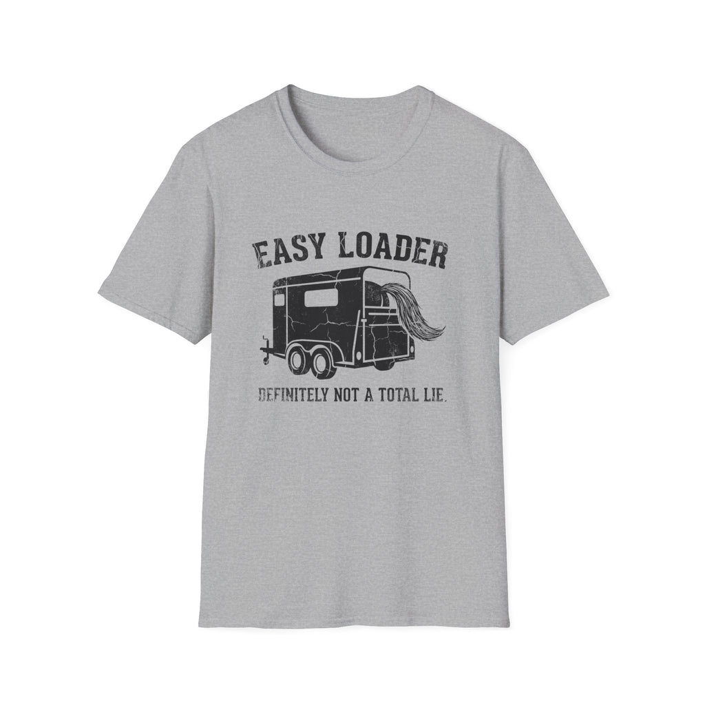 Easy Loader RV T-Shirt – Vintage Horse Trailer 'Definitely Not a Total Lie' Graphic Tee