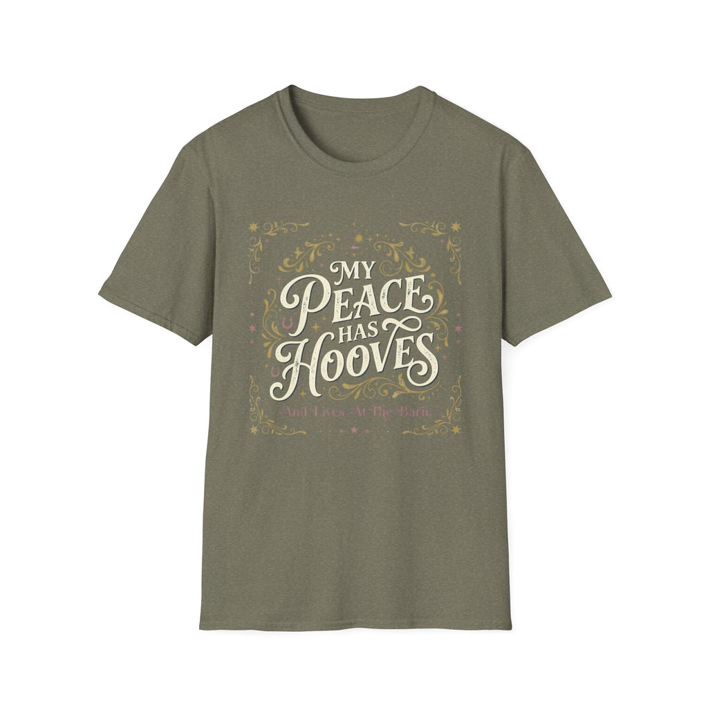 Horse Lover T‑Shirt — "My Peace Has Hooves" Graphic Tee