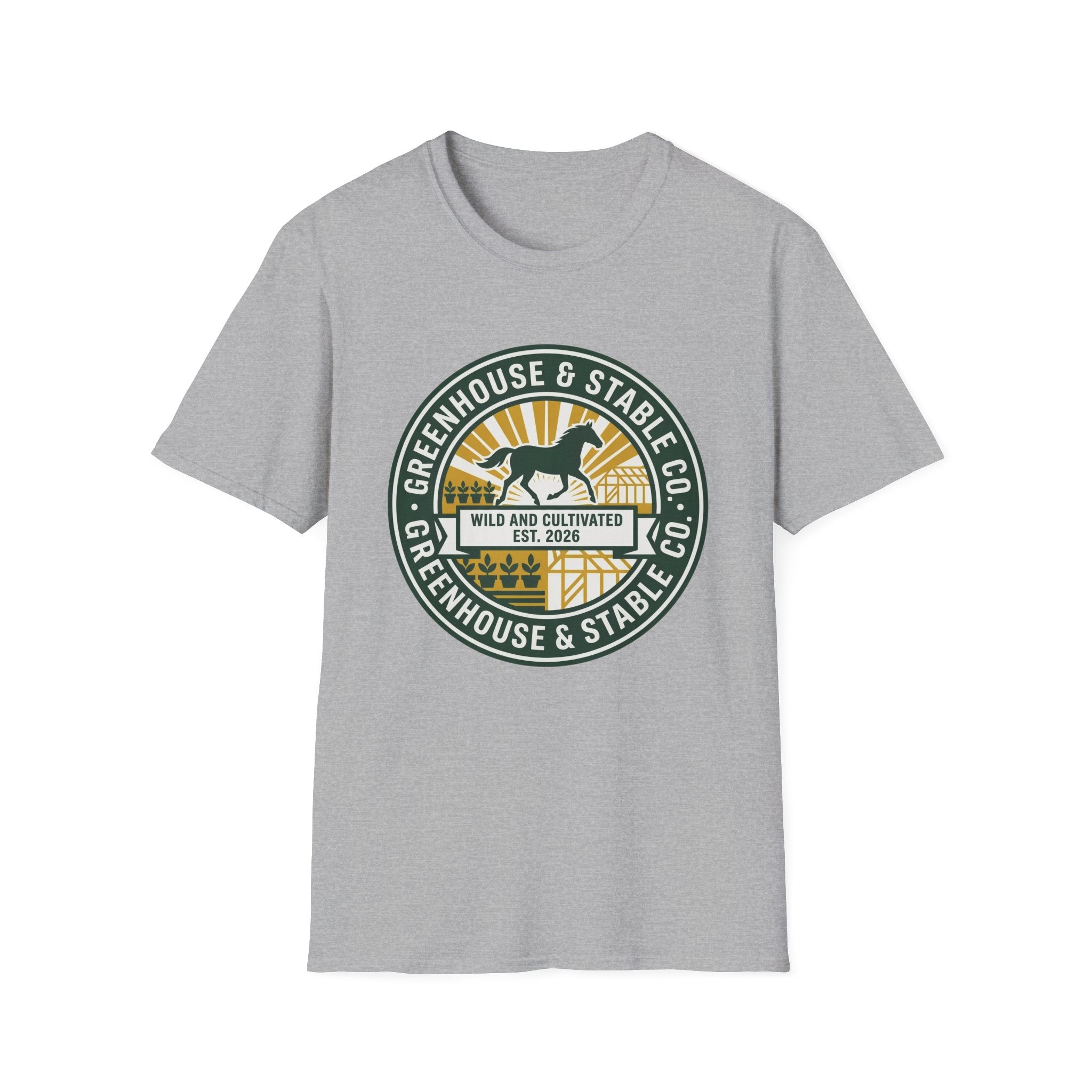 Greenhouse & Stable Co. T-Shirt — 'Wild and Cultivated' Horse Tee