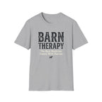 Barn Therapy T-Shirt — “The Best Medicine Comes With Hooves” Rustic Equestrian Tee