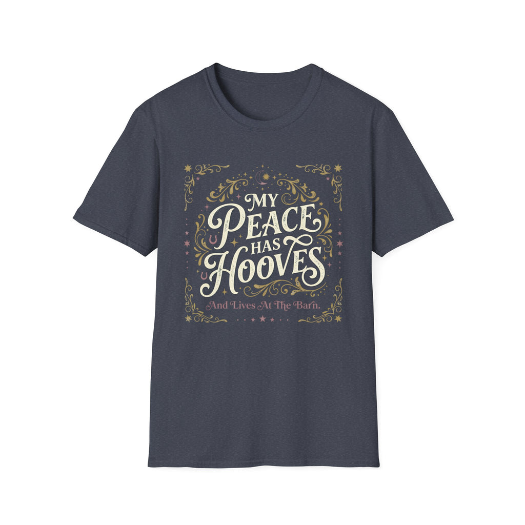 Horse Lover T‑Shirt — "My Peace Has Hooves" Graphic Tee