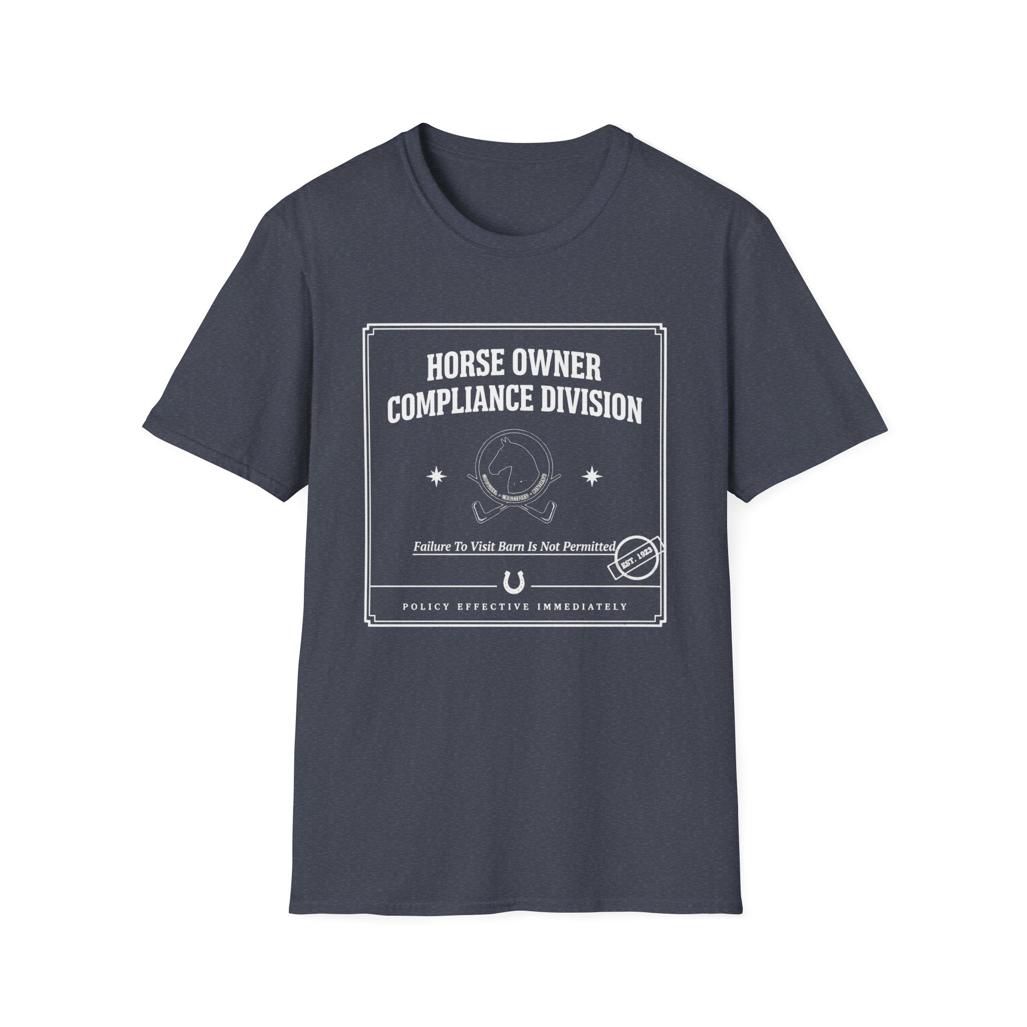 Horse Owner Compliance Division T-Shirt — Funny Equestrian Tee for Horse Lovers