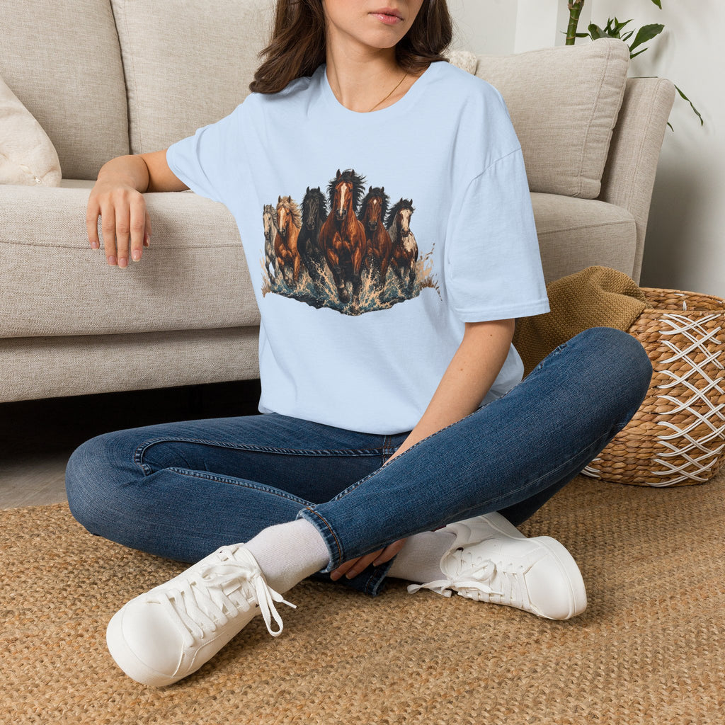 Wild Horses Graphic T-Shirt — Running Herd Western Tee