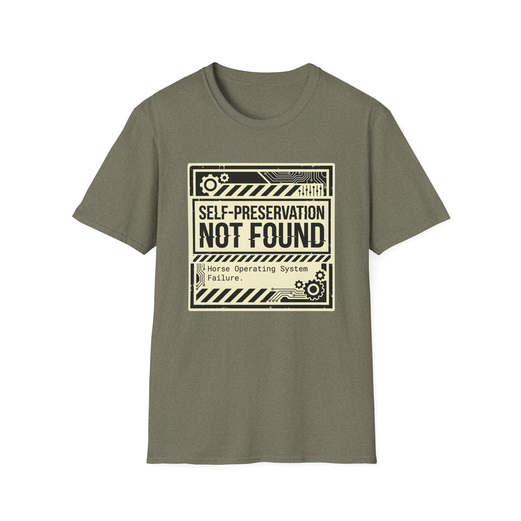 T‑Shirt — "Self‑Preservation Not Found" Retro Tech Graphic Tee