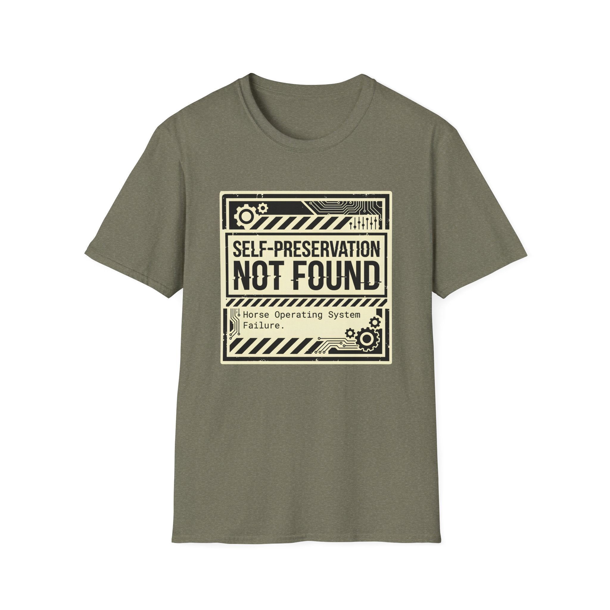 T‑Shirt — "Self‑Preservation Not Found" Retro Tech Graphic Tee