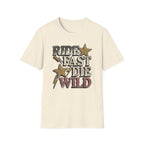 Ride Fast Die Wild T-Shirt — Vintage Biker Lightning Stars Tee
