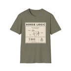 Horse Logic T-Shirt — Vintage Equestrian Diagram Tee (“Make Bad Decisions. Act Surprised.”)