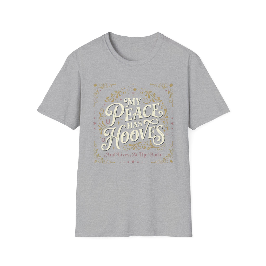 Horse Lover T‑Shirt — "My Peace Has Hooves" Graphic Tee