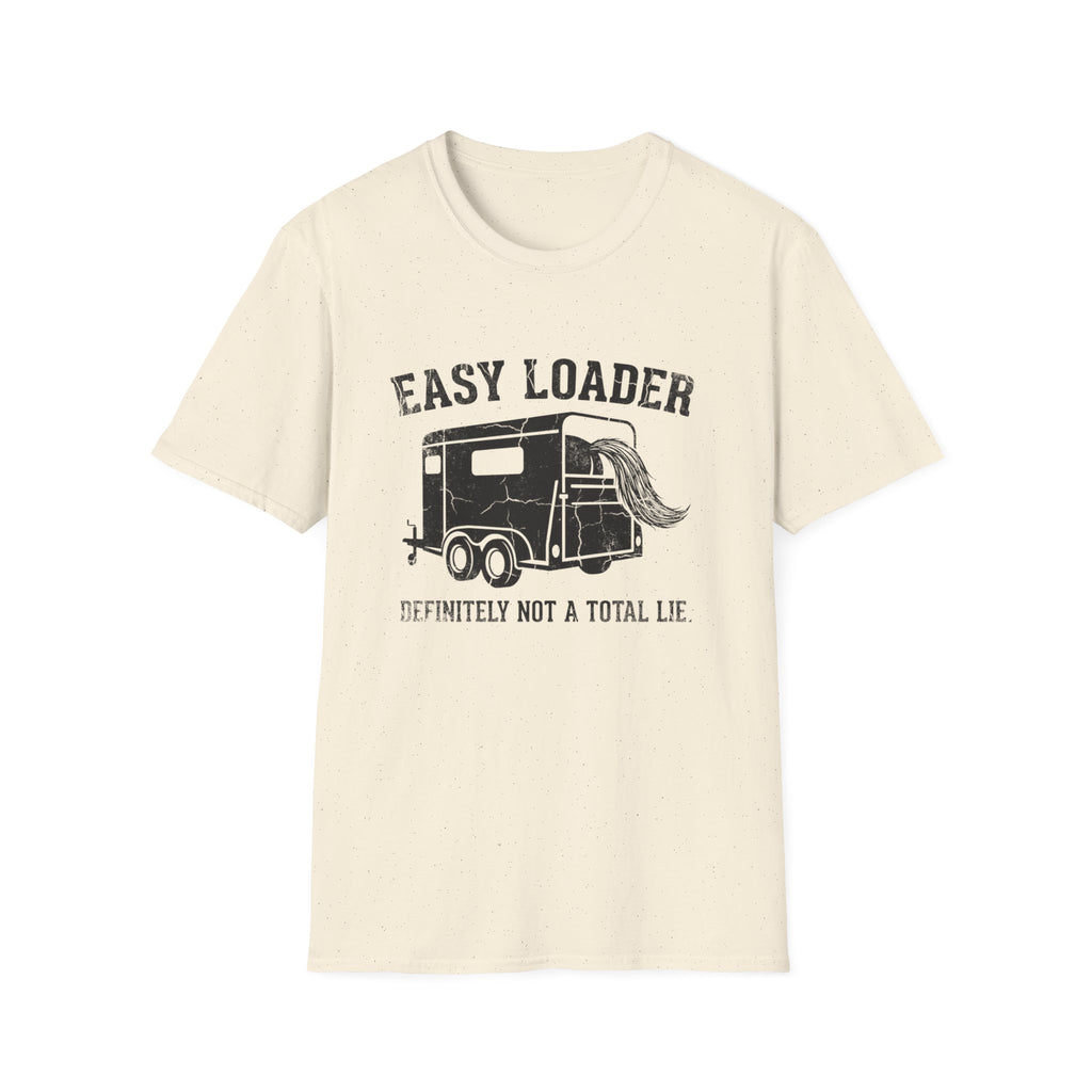 Easy Loader RV T-Shirt – Vintage Horse Trailer 'Definitely Not a Total Lie' Graphic Tee
