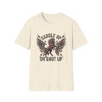 Saddle Up or Shut Up T-Shirt — Winged Horse Equestrian Graphic Tee