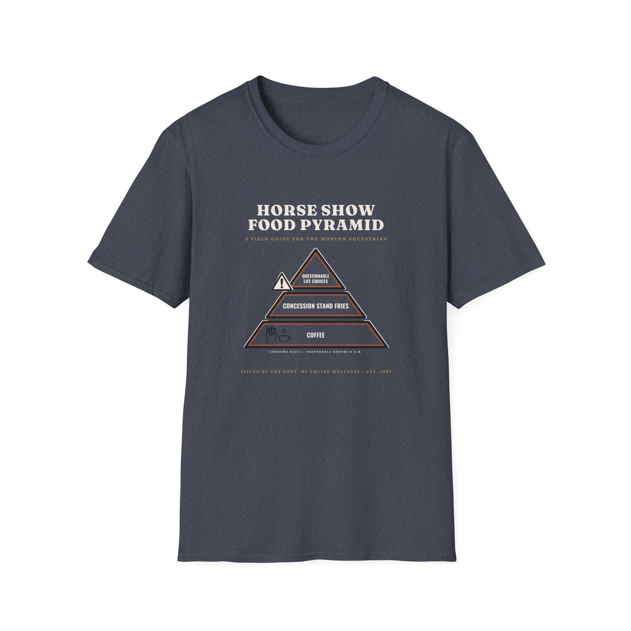 Horse Show Food Pyramid T-Shirt – Equestrian Concession Humor Tee