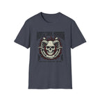 Horseshoe Horror Skull Tee - Gothic Flame Ram Skull Graphic T-Shirt
