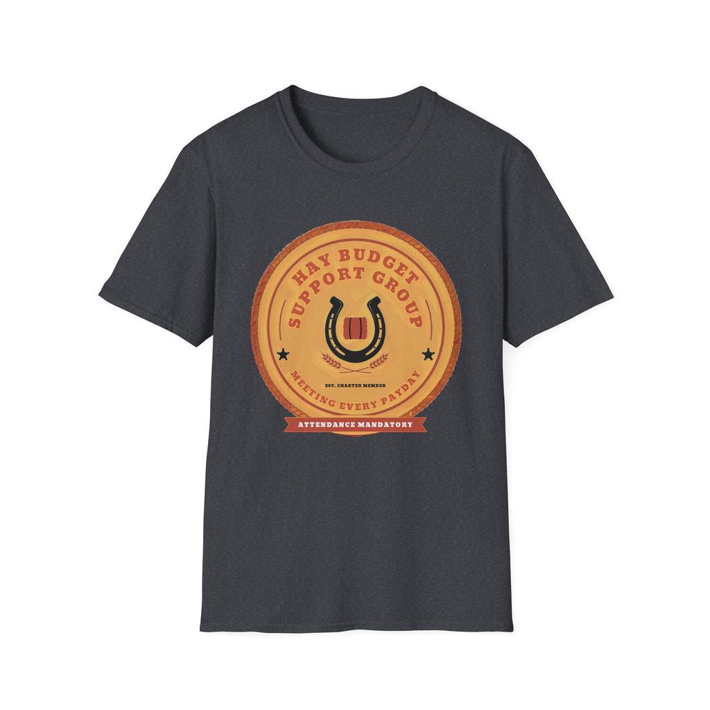Hay Budget Support Group T‑Shirt — Vintage Horseshoe Farm Rescue Tee