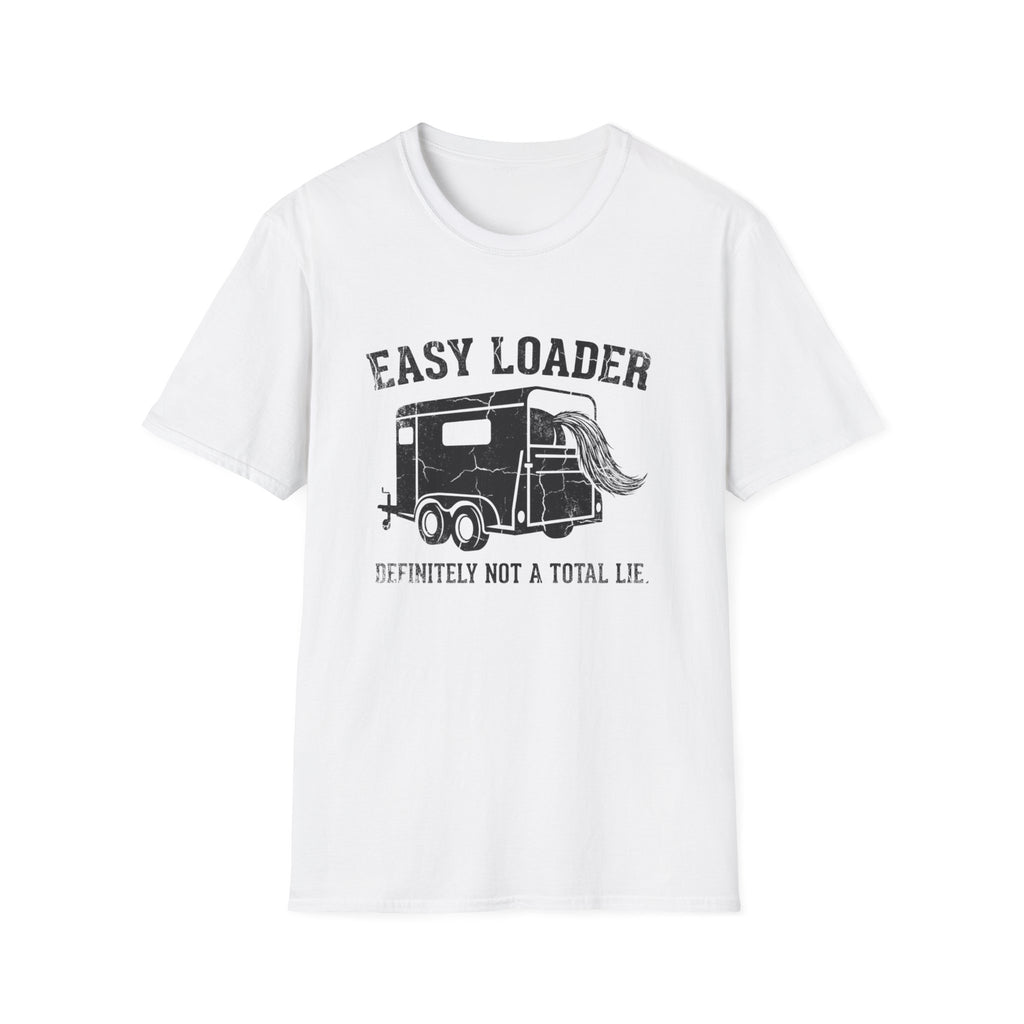 Easy Loader RV T-Shirt – Vintage Horse Trailer 'Definitely Not a Total Lie' Graphic Tee