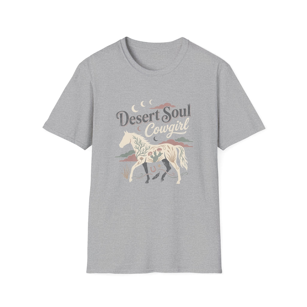 Desert Soul Cowgirl T-Shirt — Boho Western Horse Tee for Women