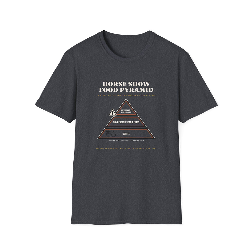 Horse Show Food Pyramid T-Shirt – Equestrian Concession Humor Tee