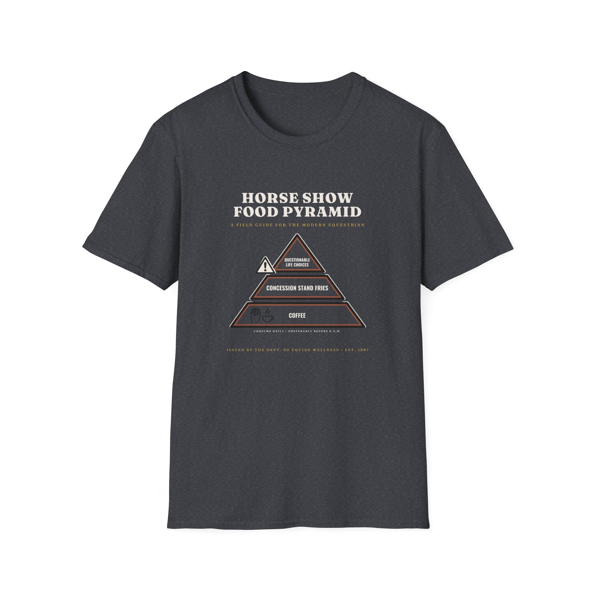 Horse Show Food Pyramid T-Shirt – Equestrian Concession Humor Tee