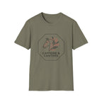Caffeine & Canters Horse T-Shirt — Floral Equestrian Graphic Tee