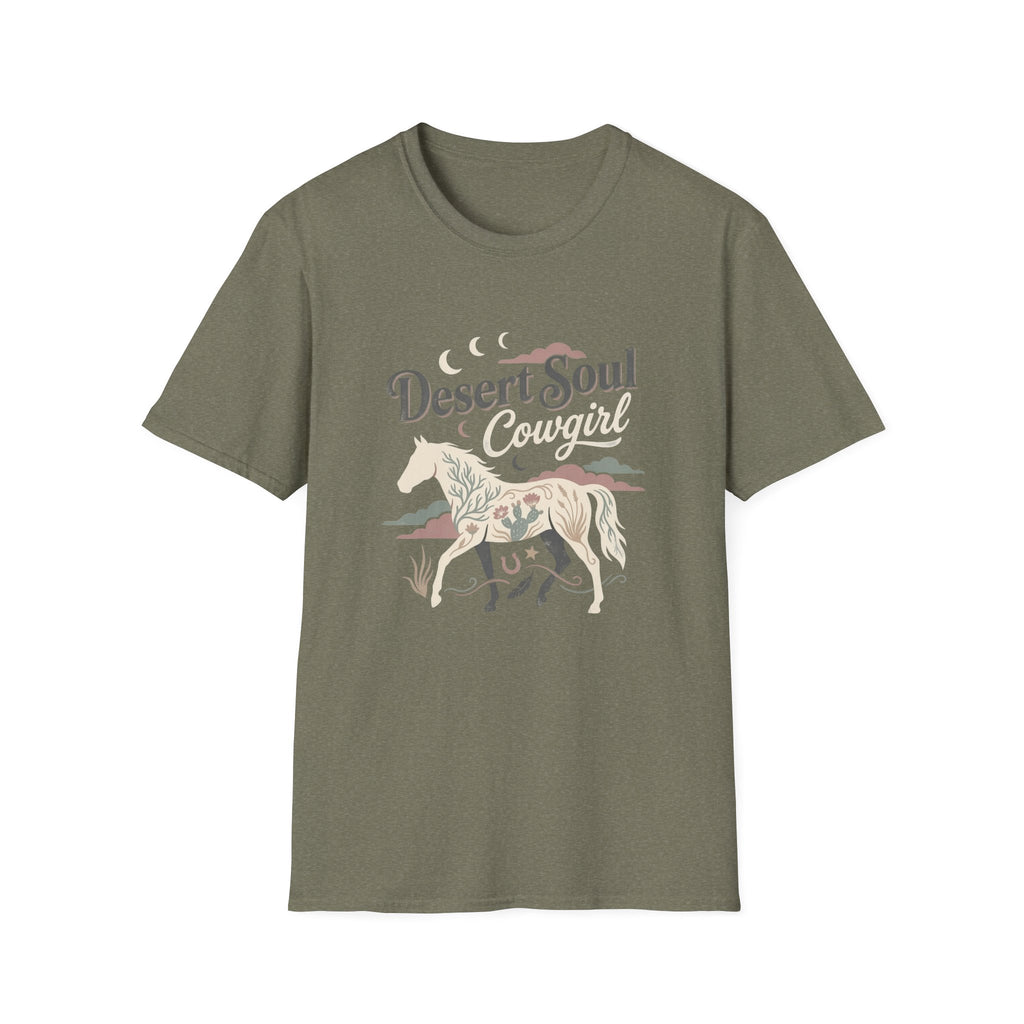 Desert Soul Cowgirl T-Shirt — Boho Western Horse Tee for Women