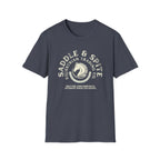 Saddle & Spite Equestrian T‑Shirt — Vintage Horse Riding Logo Tee
