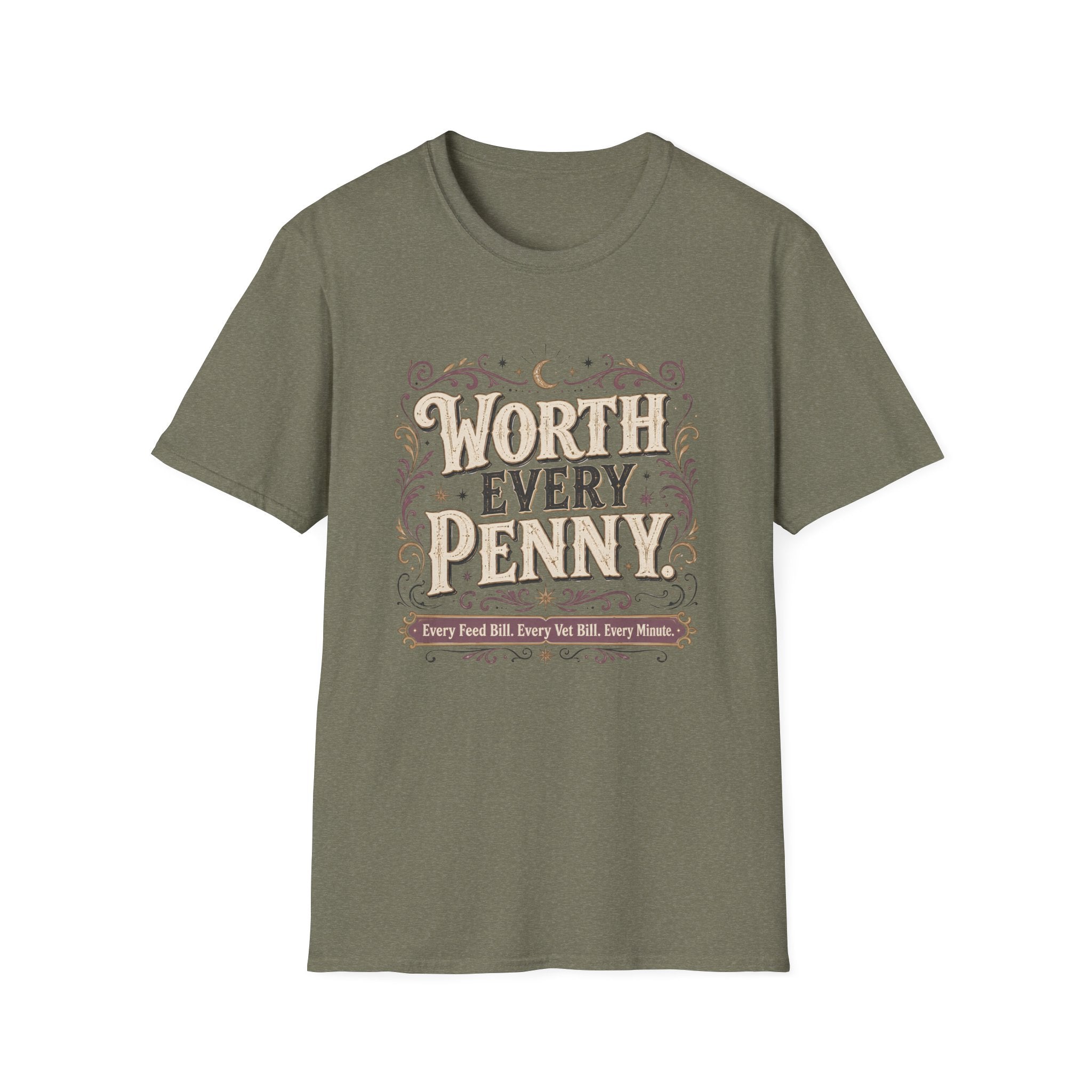 Worth Every Penny T-Shirt — Vintage Inspirational Graphic Tee