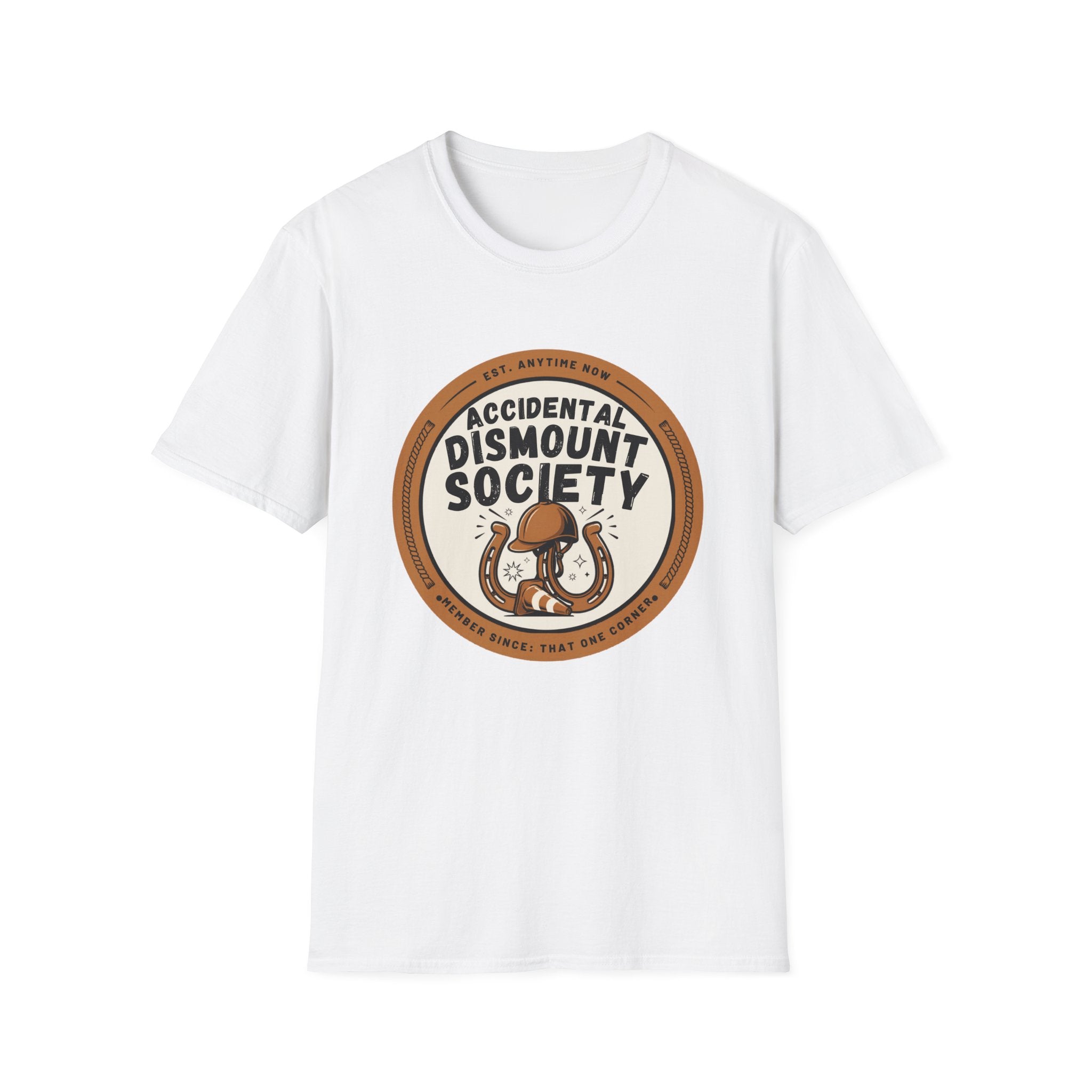 Accidental Dismount Society T-Shirt — Funny Equestrian Horse Rider Tee