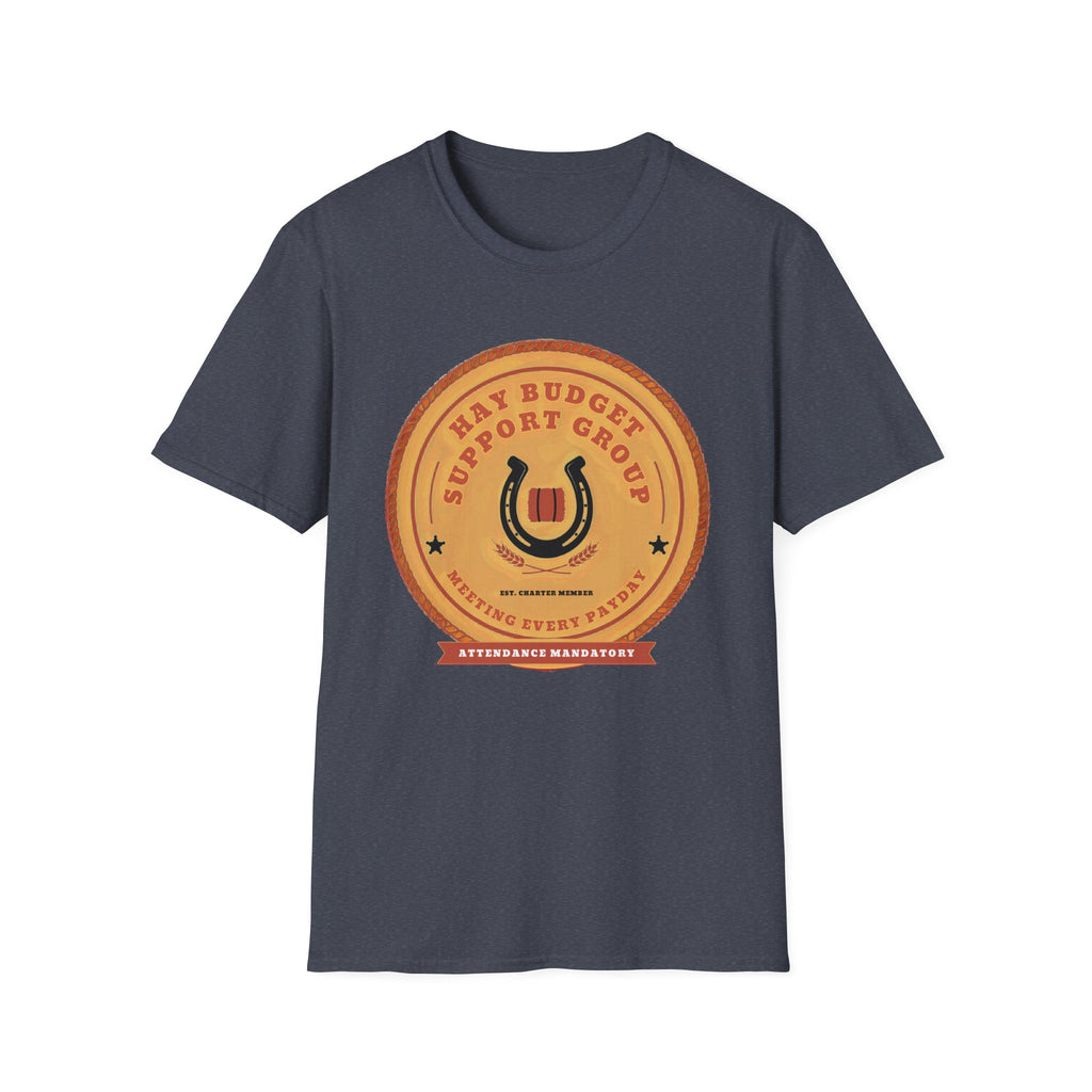 Hay Budget Support Group T‑Shirt — Vintage Horseshoe Farm Rescue Tee